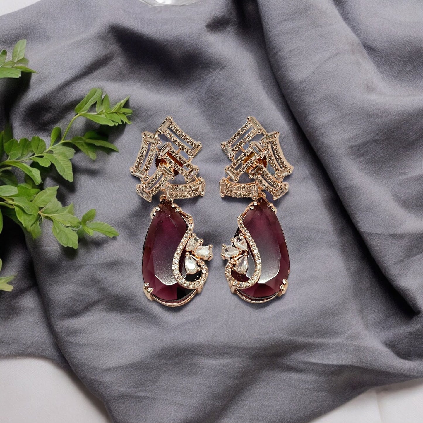 Earrings - Roseate Tear Glamour Earrings - Opal Touch