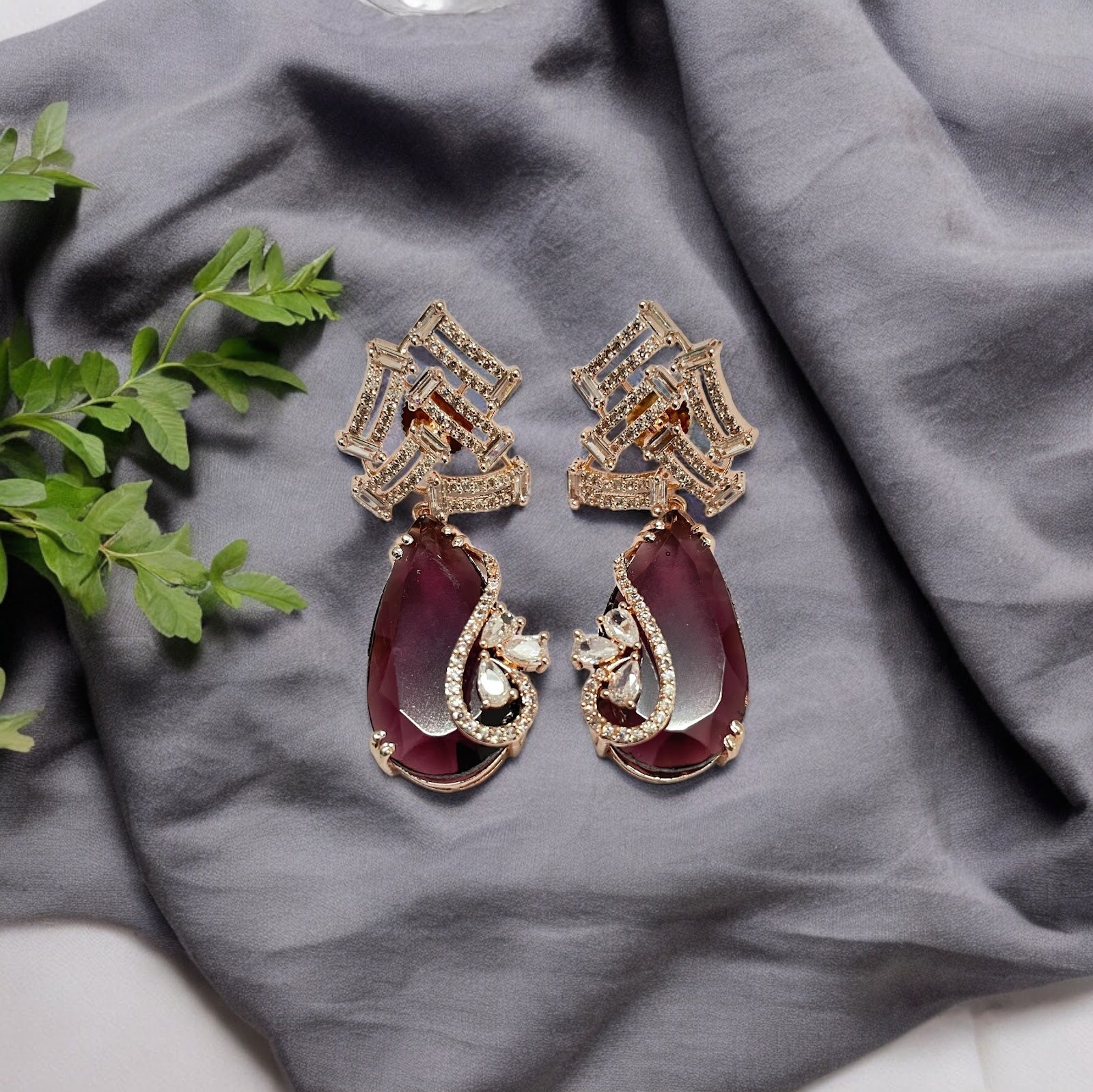 Earrings - Roseate Tear Glamour Earrings - Opal Touch