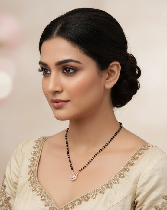 Rosy Aura Mangalsutra - Opal Touch