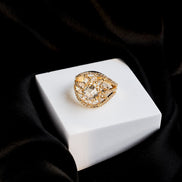 Rings - Royal Empress Gold Plated Ring - Opal Touch