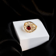 Rings - Royal Empress Gold Plated Ring - Opal Touch
