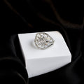 Rings - Royal Empress Rhodium Ring - Opal Touch