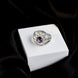 Rings - Royal Empress Rhodium Ring - Opal Touch