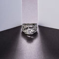 Rings - Royal Emrald Rhodium Ring - Opal Touch