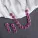 Necklace - Royal Oval Necklace in Rhodium - Opal Touch