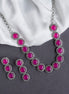 Necklace - Royal Oval Necklace in Rhodium - Opal Touch