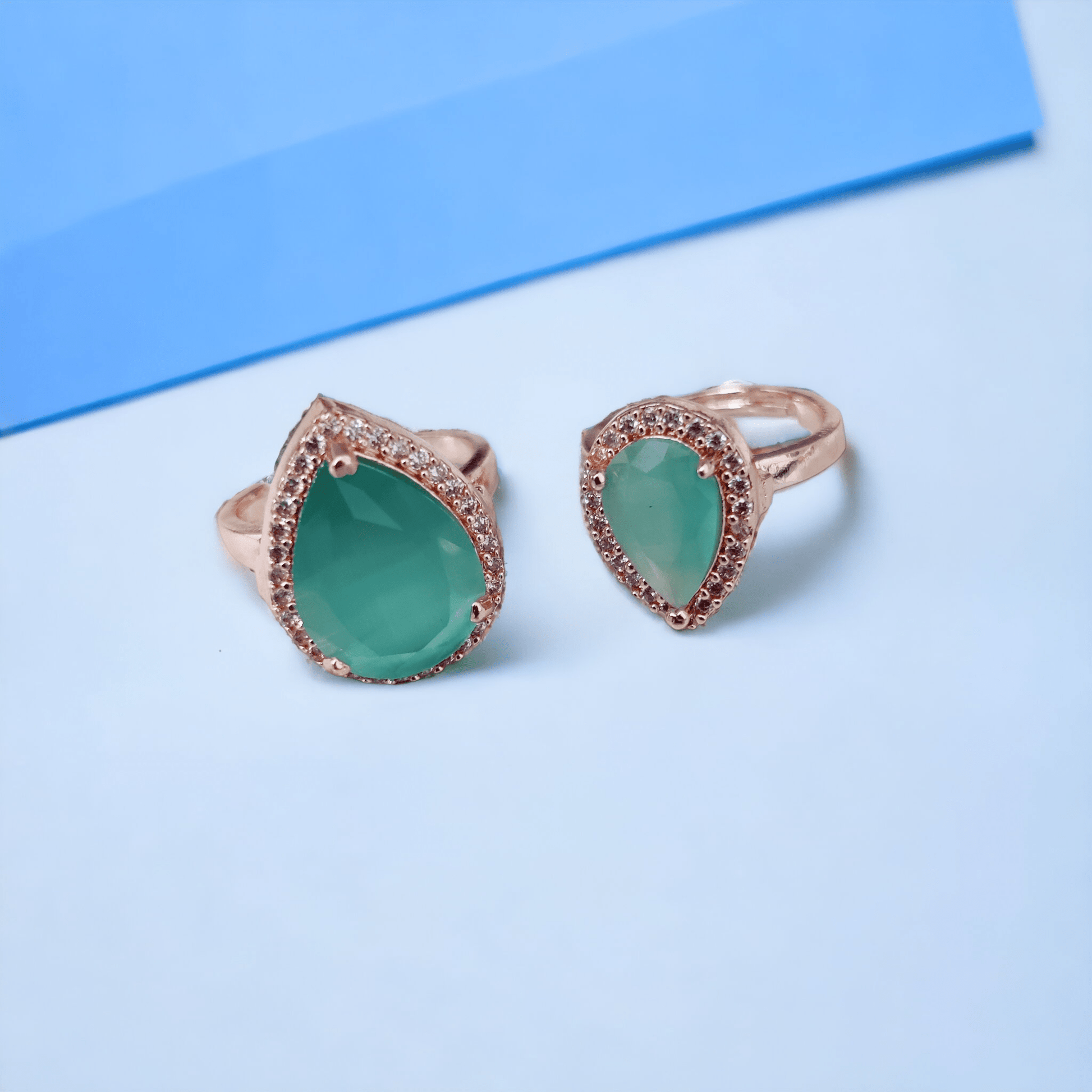 Opal Touch - Royal Plum Crystal Ring in Rose Gold - Ring