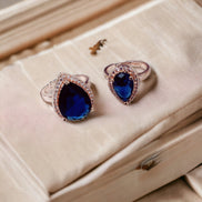 Opal Touch - Royal Plum Crystal Ring in Rose Gold - Ring