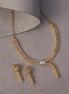 Necklace - Royal Radiance CZ Gold Plated Necklace Set - Opal Touch