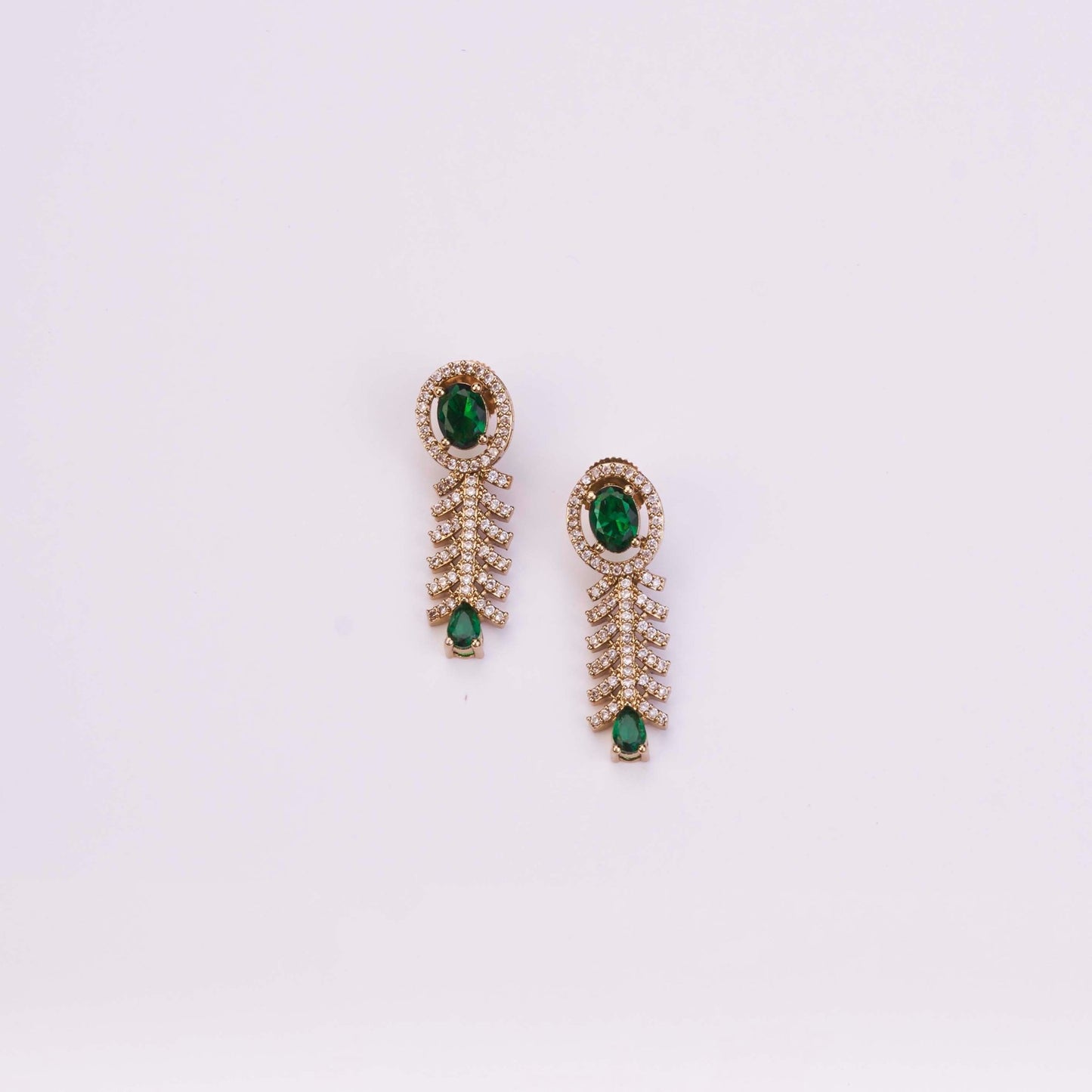 Necklace - Royal Radiance CZ Gold Plated Necklace Set - Opal Touch