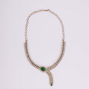 Necklace - Royal Radiance CZ Gold Plated Necklace Set - Opal Touch