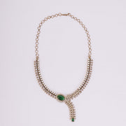 Necklace - Royal Radiance CZ Gold Plated Necklace Set - Opal Touch