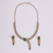 Necklace - Royal Radiance CZ Gold Plated Necklace Set - Opal Touch