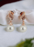 Opal Touch - Royal Rose Earrings in Rose Gold White - Earrings