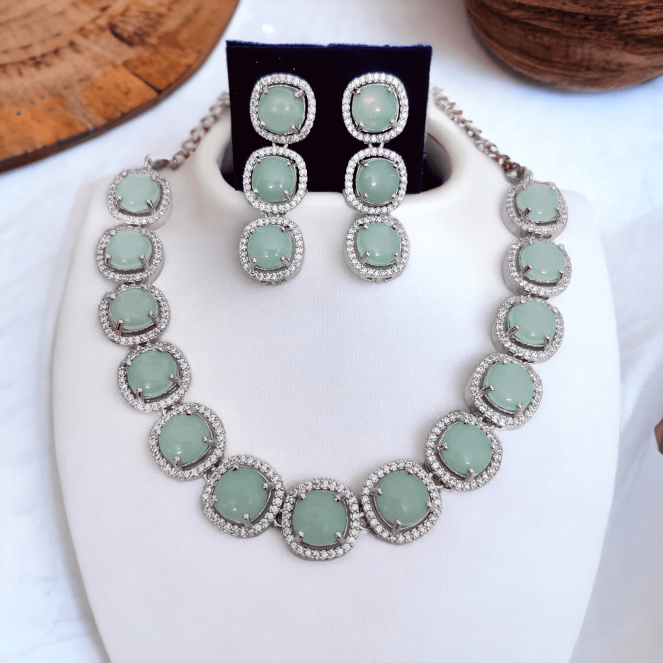Opal Touch - Royal Velvet Purple Necklace in Rhodium - Necklace