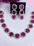 Opal Touch - Royal Velvet Purple Necklace in Rhodium - Necklace
