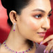 Necklace - Royale Bloom Rhodium Plated Necklace Set - Opal Touch