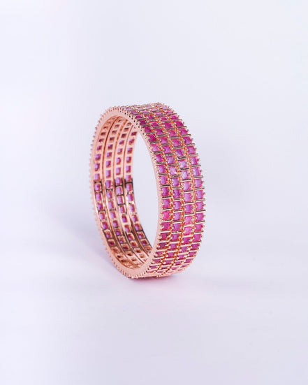 Opal Touch - Ruby Red Romance Bangles (Pack of 4) - Bangles