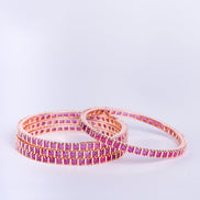 Opal Touch - Ruby Red Romance Bangles (Pack of 4) - Bangles