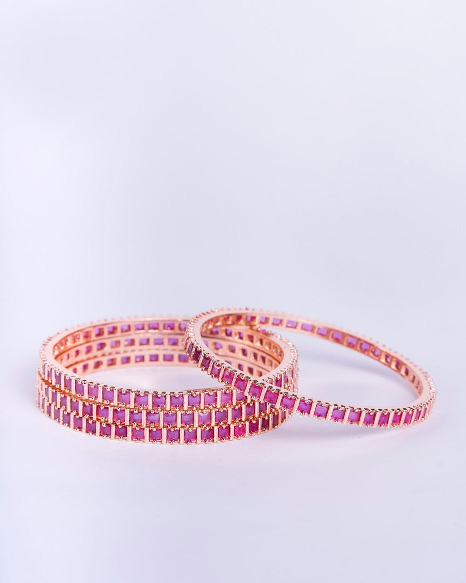Opal Touch - Ruby Red Romance Bangles (Pack of 4) - Bangles
