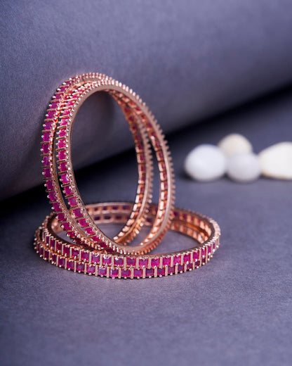 Opal Touch - Ruby Red Romance Bangles (Pack of 4) - Bangles