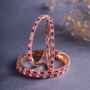 Opal Touch - Ruby Red Romance Bangles (Pack of 4) - Bangles