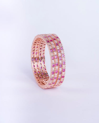 Opal Touch - Ruby Red Romance Bangles (Pack of 4) - Bangles