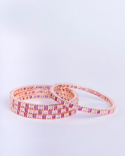 Opal Touch - Ruby Red Romance Bangles (Pack of 4) - Bangles