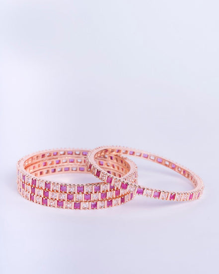 Opal Touch - Ruby Red Romance Bangles (Pack of 4) - Bangles
