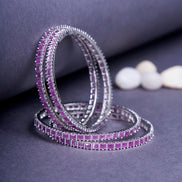 Opal Touch - Ruby Red Romance Bangles (Pack of 4) - Bangles