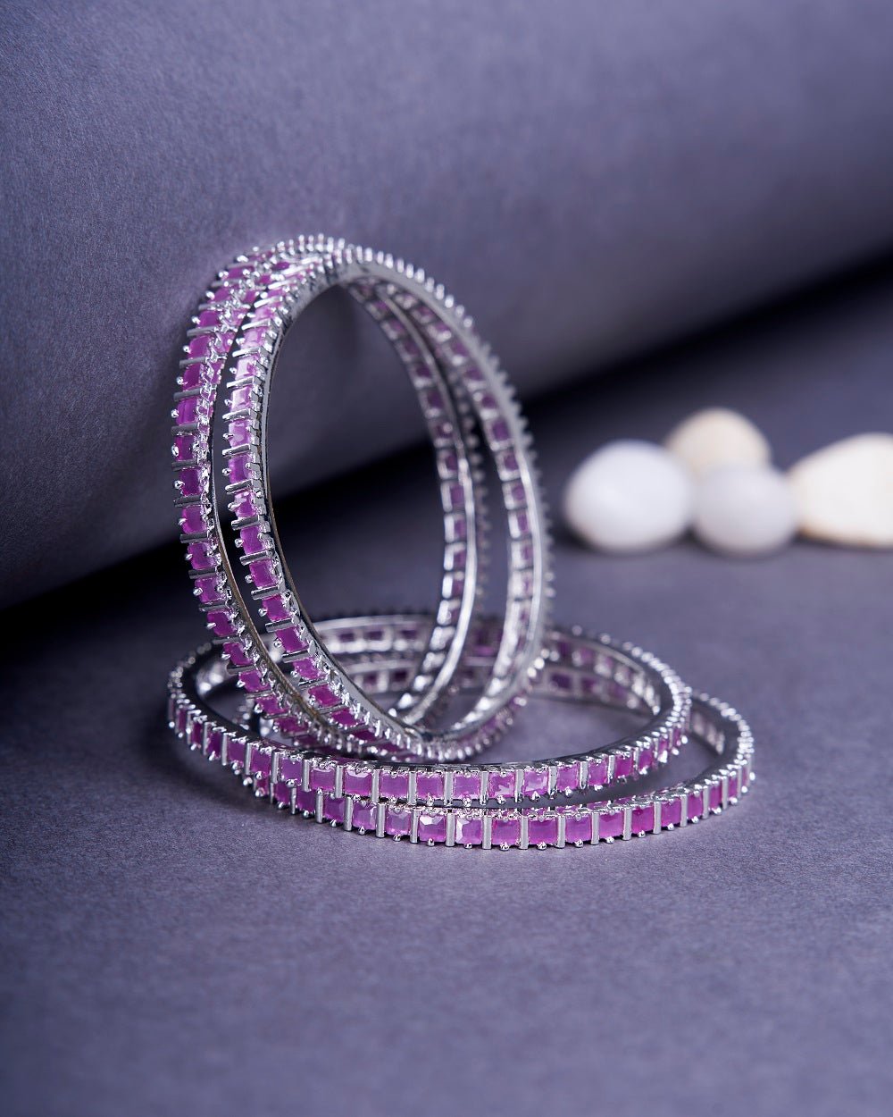 Opal Touch - Ruby Red Romance Bangles (Pack of 4) - Bangles