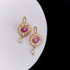 Earrings - Saanjh Floral Gold Plated Earrings - Opal Touch