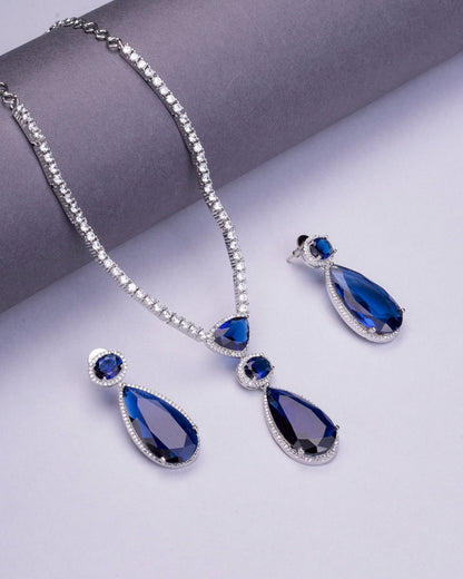 Opal Touch - Sapphire Glow Necklace - Necklace