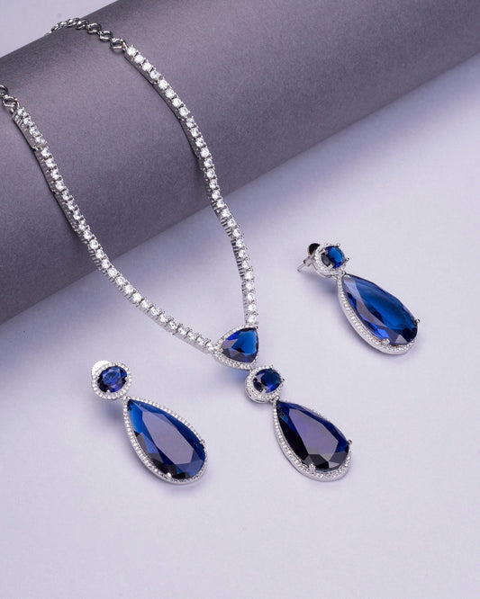 Opal Touch - Sapphire Glow Necklace - Necklace