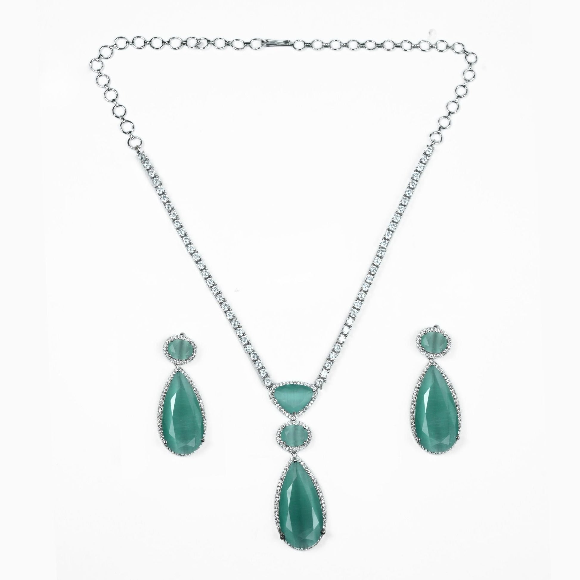 Sapphire Glow Necklace - Opal Touch