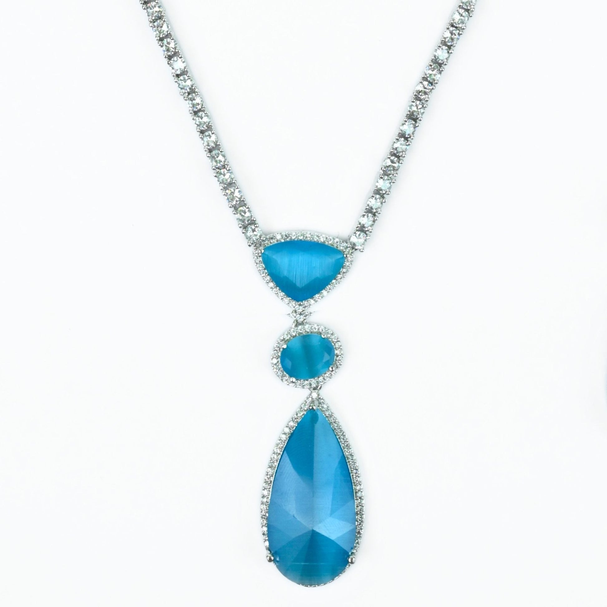 Sapphire Glow Necklace - Opal Touch