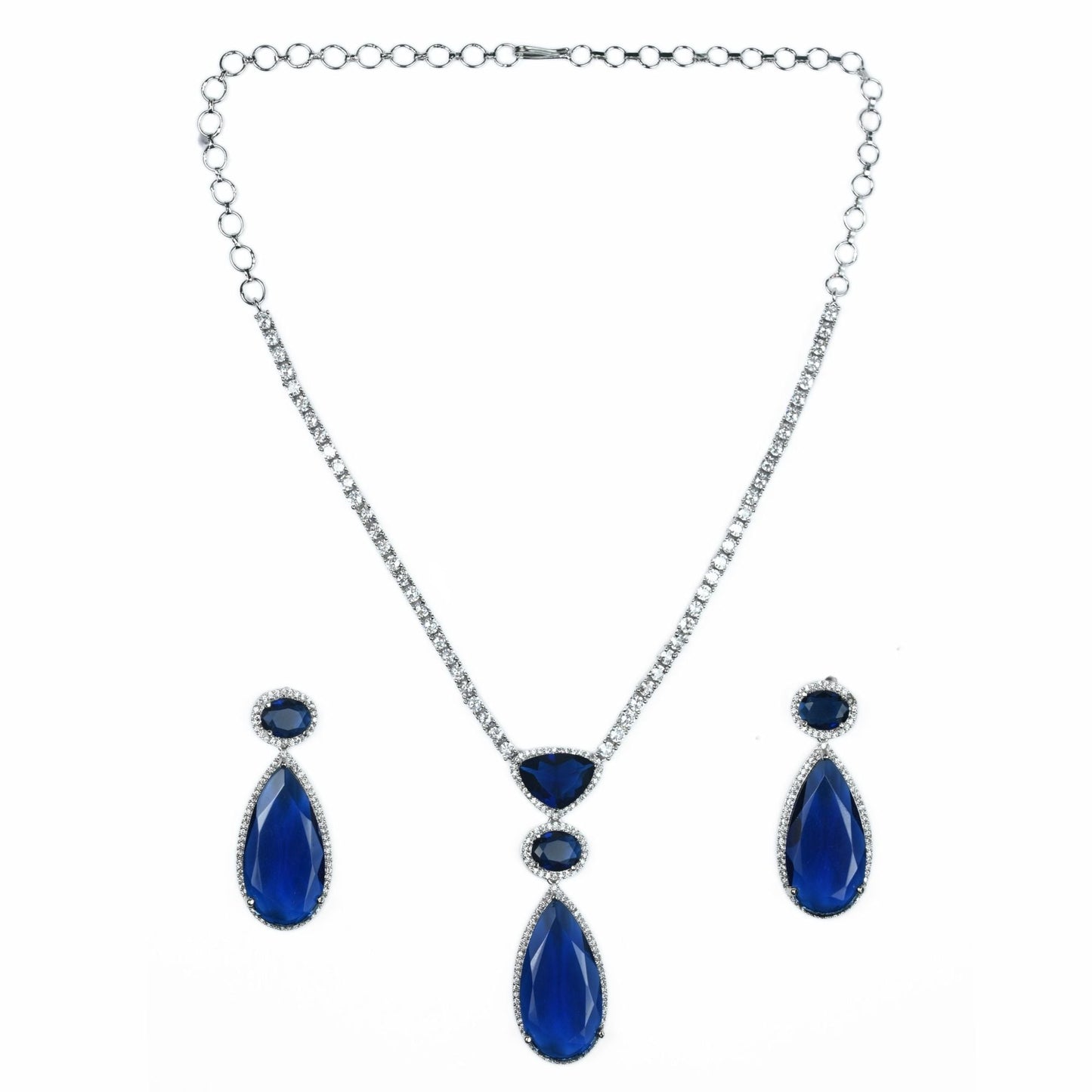 Sapphire Glow Necklace - Opal Touch