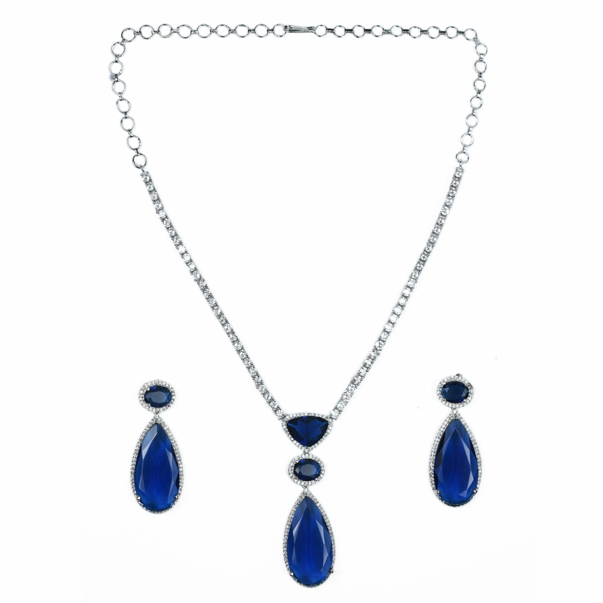 Sapphire Glow Necklace - Opal Touch
