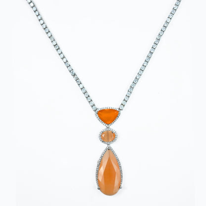 Sapphire Glow Necklace - Opal Touch