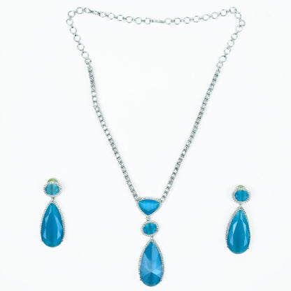 Sapphire Glow Necklace - Opal Touch