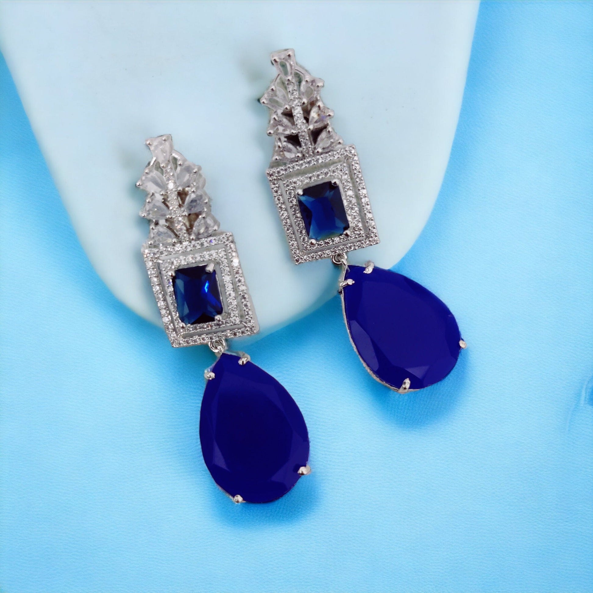 Opal Touch - Sapphire Skies Earrings - Earrings