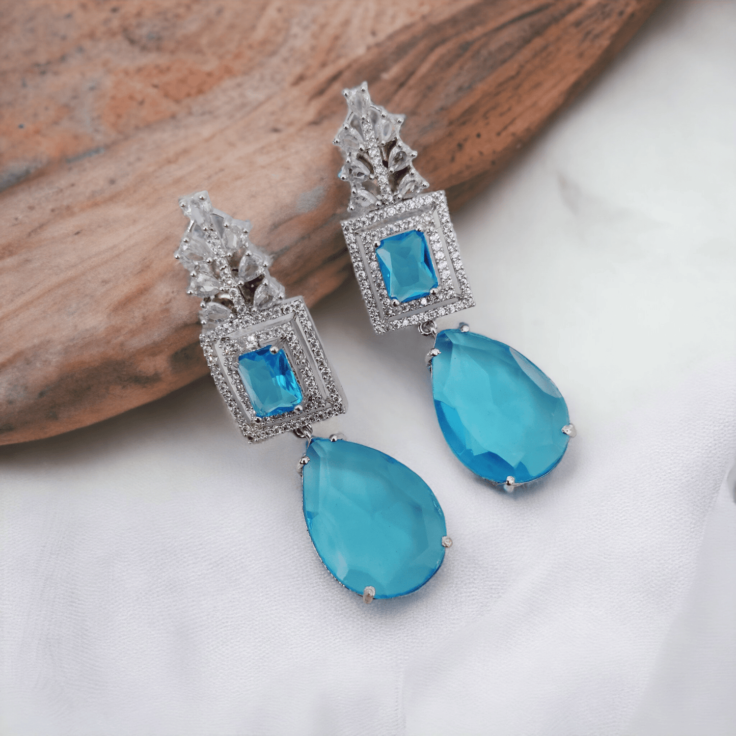 Opal Touch - Sapphire Skies Earrings - Earrings
