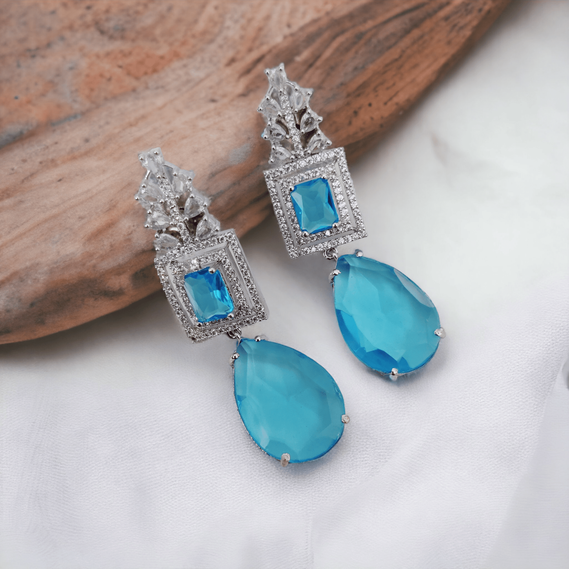Opal Touch - Sapphire Skies Earrings - Earrings