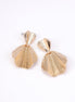 Earrings - Scallop Gold Plated Earrings - Opal Touch