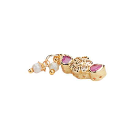 Opal Touch - Scarlet Spark Opal Nose Pin - Nose Pin