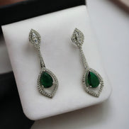 Opal Touch - Scarlet Sparkle Rhodium Plated Crystal Red Earrings - Earrings