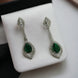 Opal Touch - Scarlet Sparkle Rhodium Plated Crystal Red Earrings - Earrings