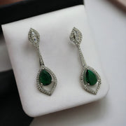 Opal Touch - Scarlet Sparkle Rhodium Plated Crystal Red Earrings - Earrings