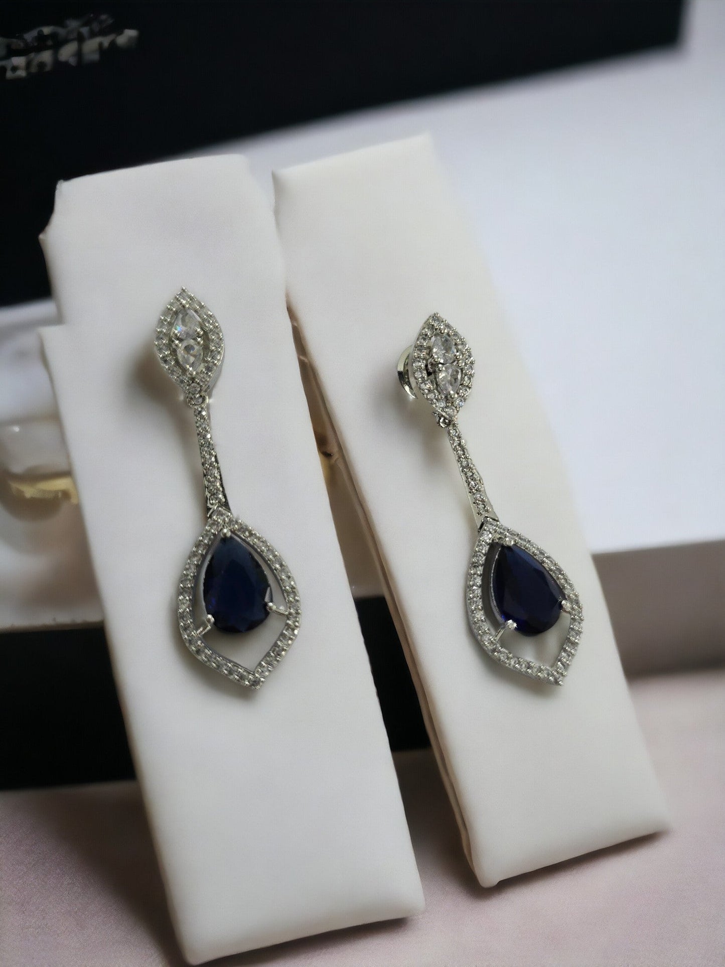 Opal Touch - Scarlet Sparkle Rhodium Plated Crystal Red Earrings - Earrings