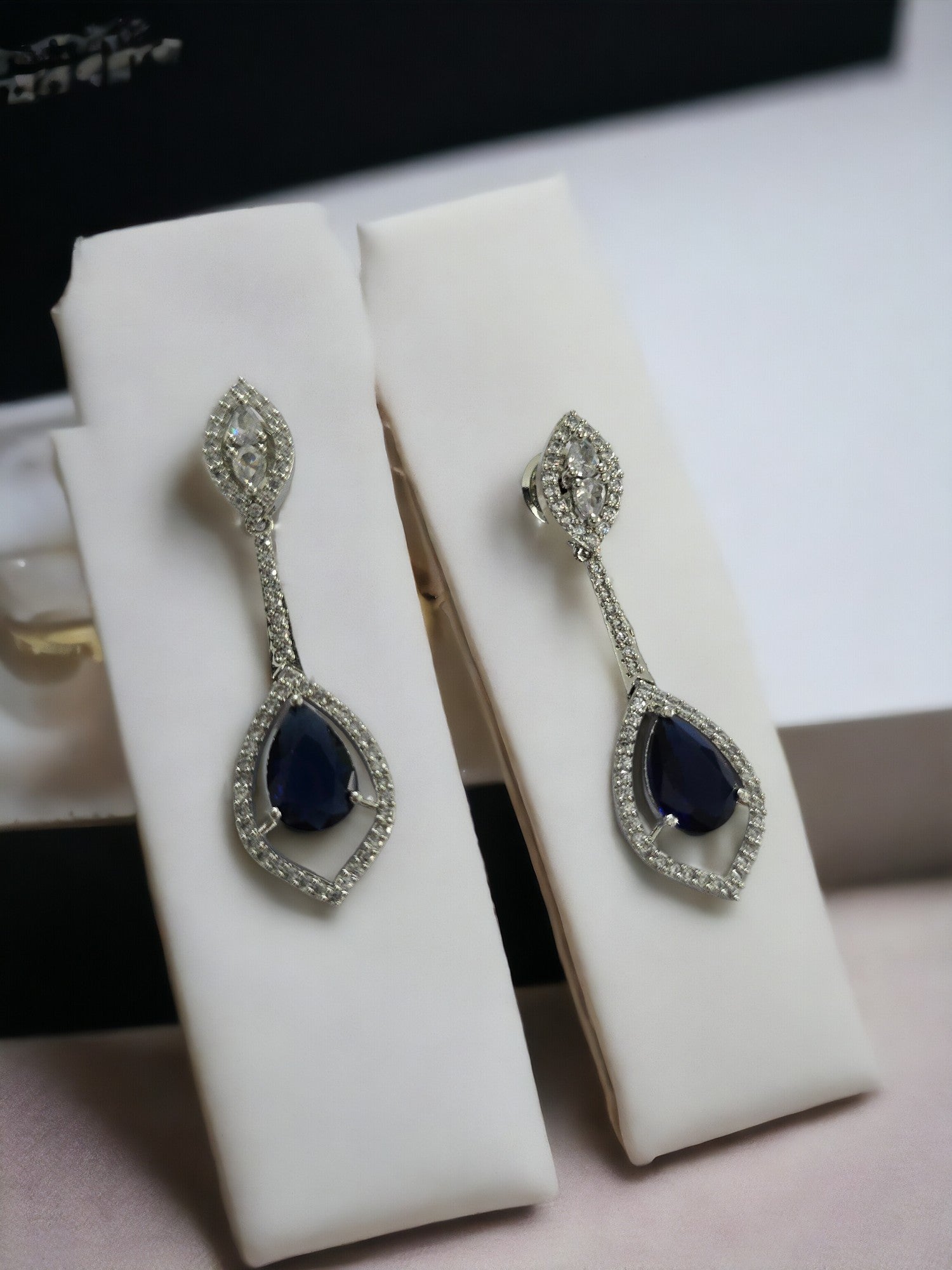 Opal Touch - Scarlet Sparkle Rhodium Plated Crystal Red Earrings - Earrings